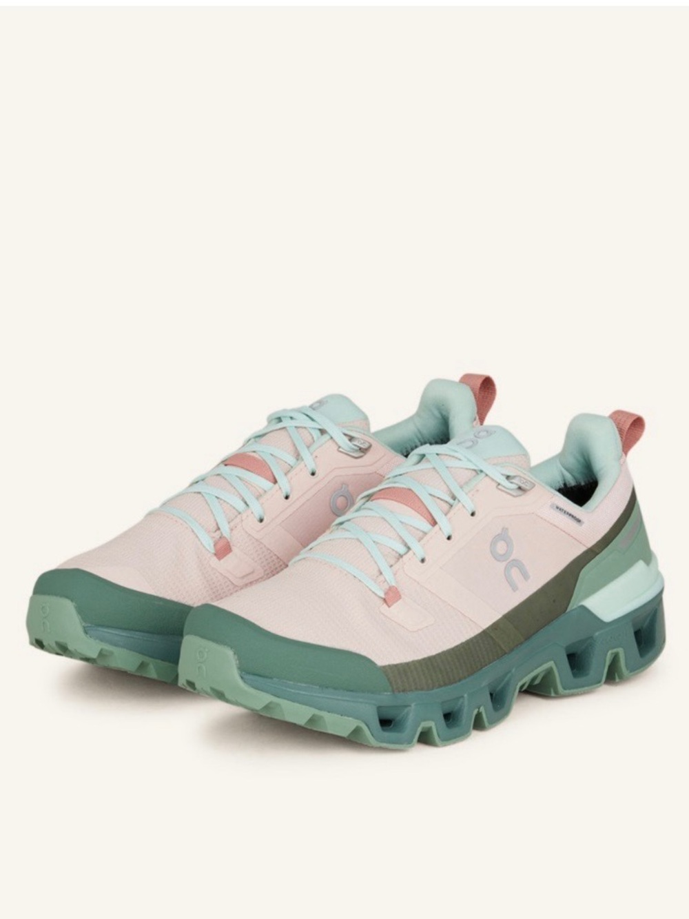 On Running Women's Trail Sneakers in Pale Pink & Sage Green - NWT